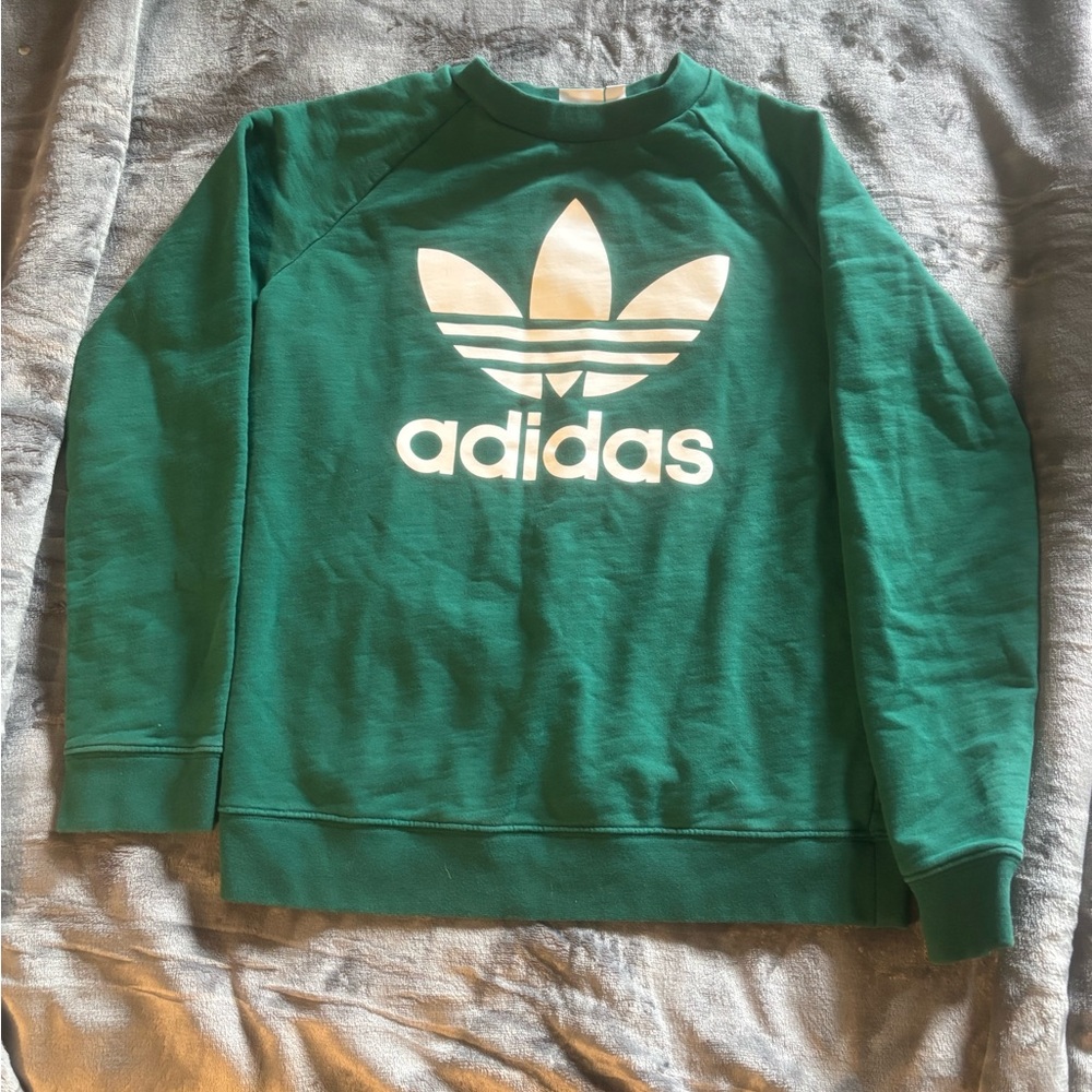Adidas Green Sweatshirt with White Logo
